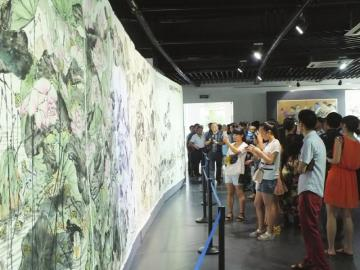 转华西都市报：张大千12.5米巨幅画作亮相 故里翰墨飘香