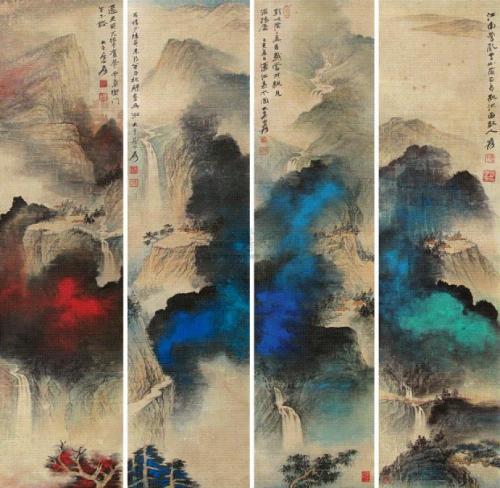张大千山水画欣赏(一) - 大千绘事- 张大千唯一授权官方网站 张大千山水画欣赏(一) - 大千绘事- 张大千唯一授权官方网站